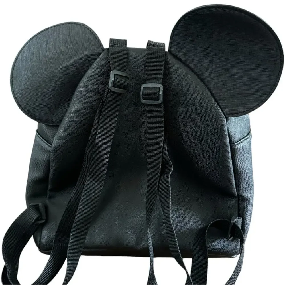 Minnie Mouse Mini Backpack Purse Black Pink